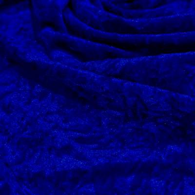 Radiant Royal Blue Crush Velvet Fabric 6.45 Meter| Manufacturers in Guntur